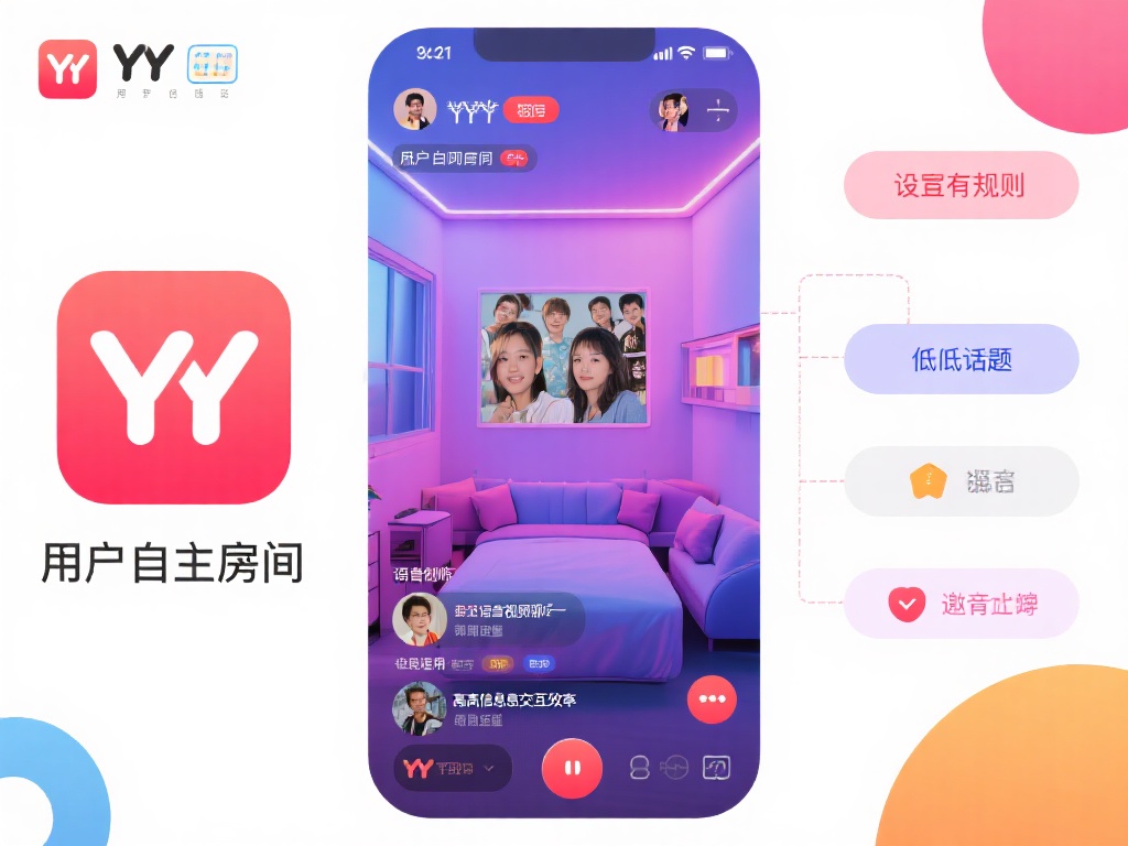 尤其值得一提的是，YY支持用户自主创建房间。你可以