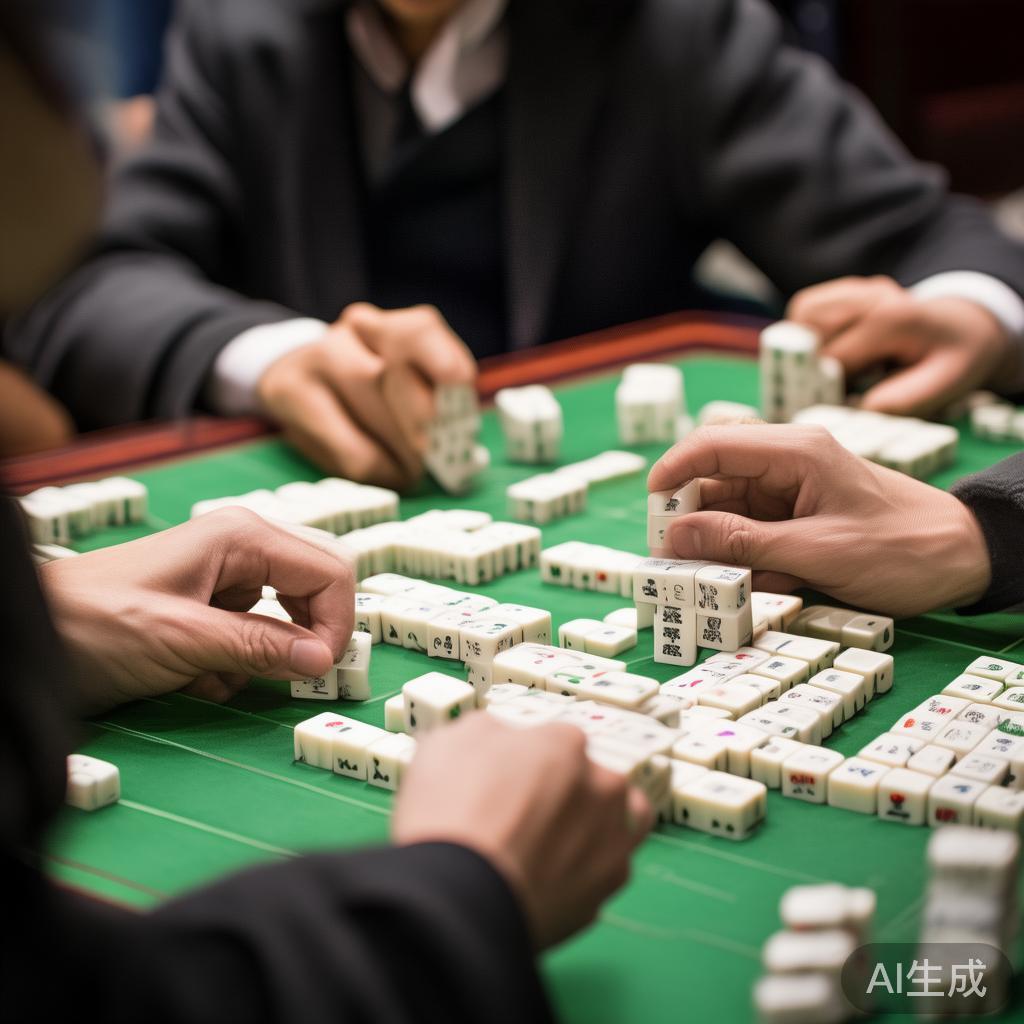 以某场比赛为例：一名玩家在自摸前，有多个胡牌可能，