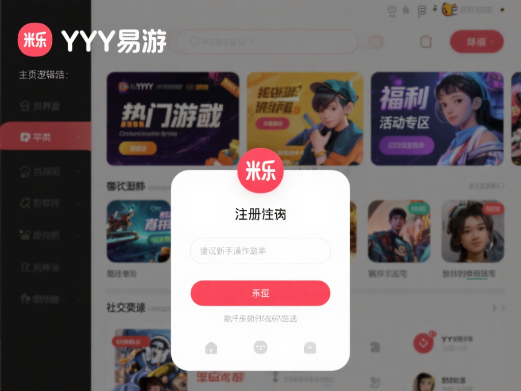 注册完成后，建议新手游览一下平台界面。米乐YY易游